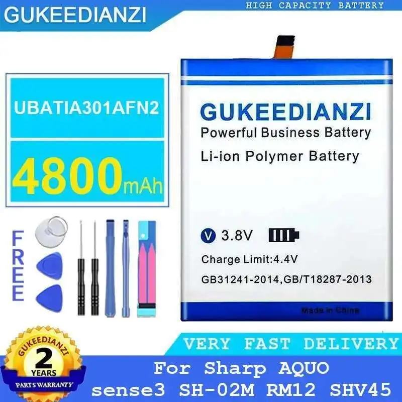 Долговечная работа для Sharp Aquo Sense3 SH-02M RM12 SHV45, аккумулятор мобильного телефона UBATIA301AFN2, 4800 мАч
Долговечная работа для Sharp Aquo Sense3 SH-02M RM12 SHV45, аккумулятор мобильного телефона UBATIA301AFN2, 4800 мАч