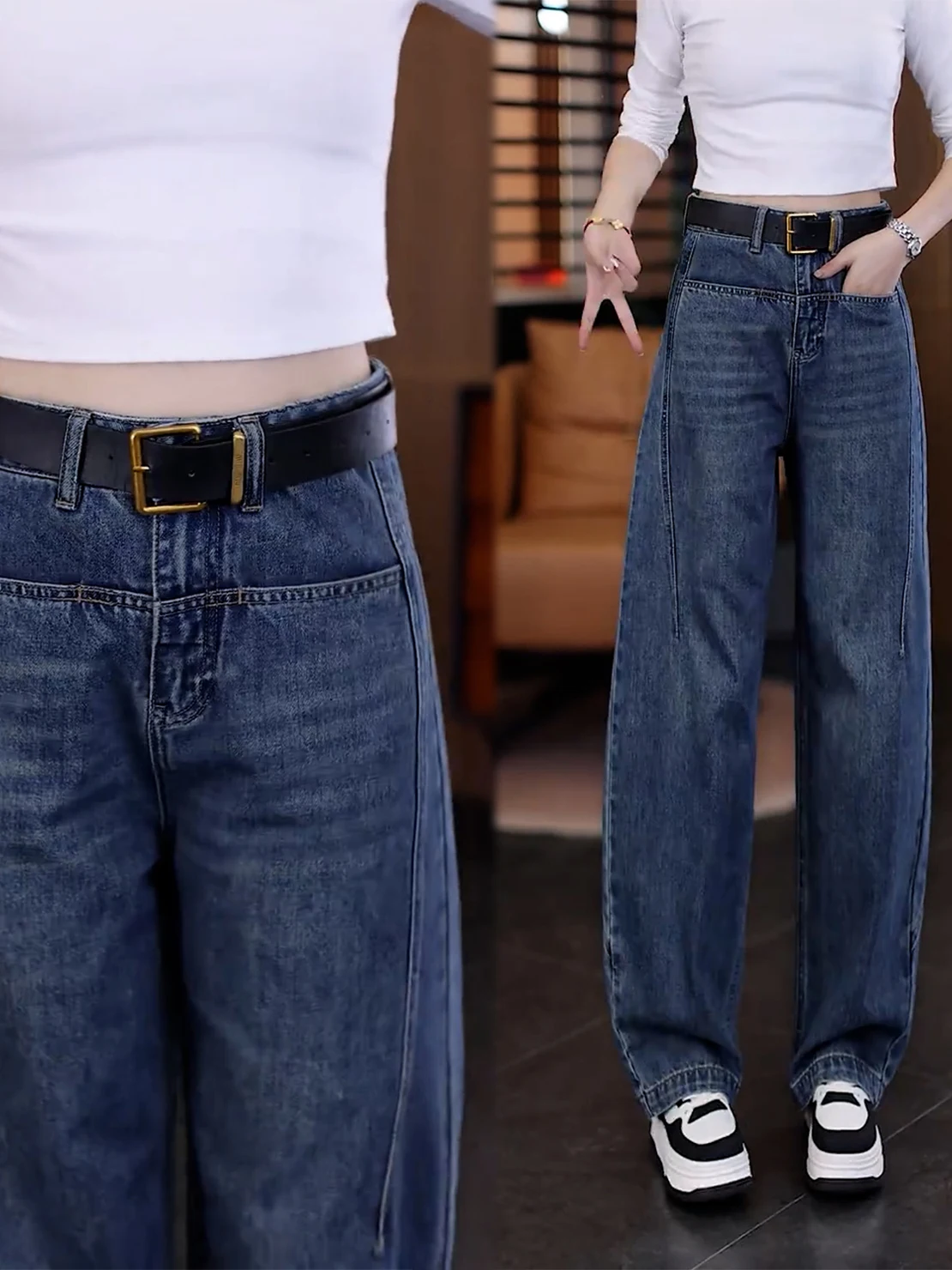 Retro High Waist Wide Leg Jeans Women's Loose Fit Denim Pants Spring Autumn New Style Comfortable Warm Ladies Trousers
Retro High Waist Wide Leg Jeans Women's Loose Fit Denim Pants Spring Autumn New Style Comfortable Warm Ladies Trousers