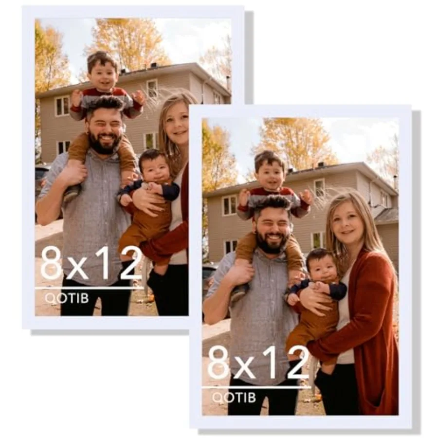 2 Packs 8x12 Picture Frame White, Engineered Wood 8 x 12 Photo Frame, 8 by 12 Photo Poster Frame for Wall Hanging and Tabletop
2 Packs 8x12 Picture Frame White, Engineered Wood 8 x 12 Photo Frame, 8 by 12 Photo Poster Frame for Wall Hanging and Tabletop