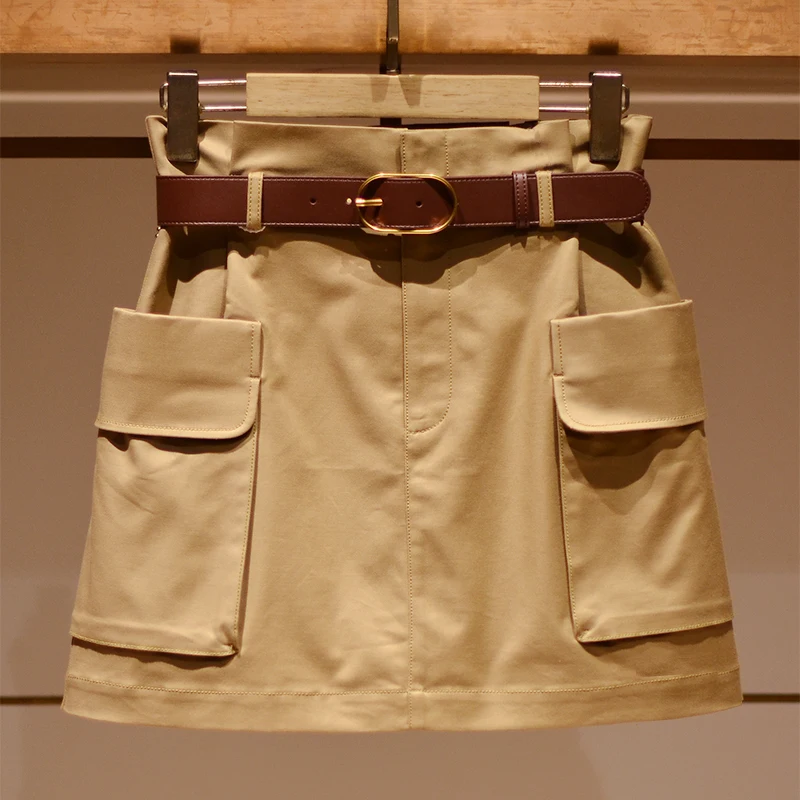 Юбка трапециевидной формы с высокой талией и поясом цвета хаки для женщин, весна-лето-осень, новая юбка для поездок на работу Lady Faion
Юбка трапециевидной формы с высокой талией и поясом цвета хаки для женщин, весна-лето-осень, новая юбка для поездок на работу Lady Faion