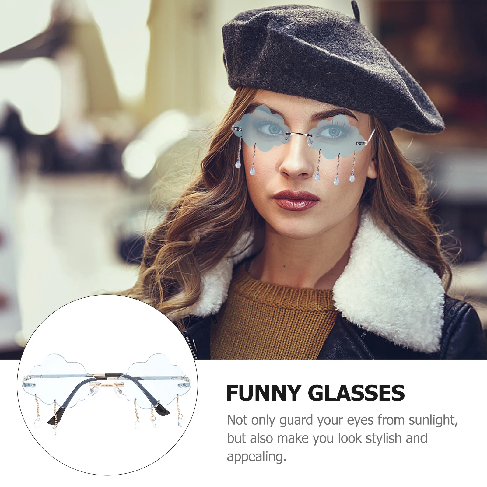 Sunglasses Cloud Funny Cloud Sunglasses Rimless Light Glasses Women Men Premium Durable Stylish Cool
Sunglasses Cloud Funny Cloud Sunglasses Rimless Light Glasses Women Men Premium Durable Stylish Cool