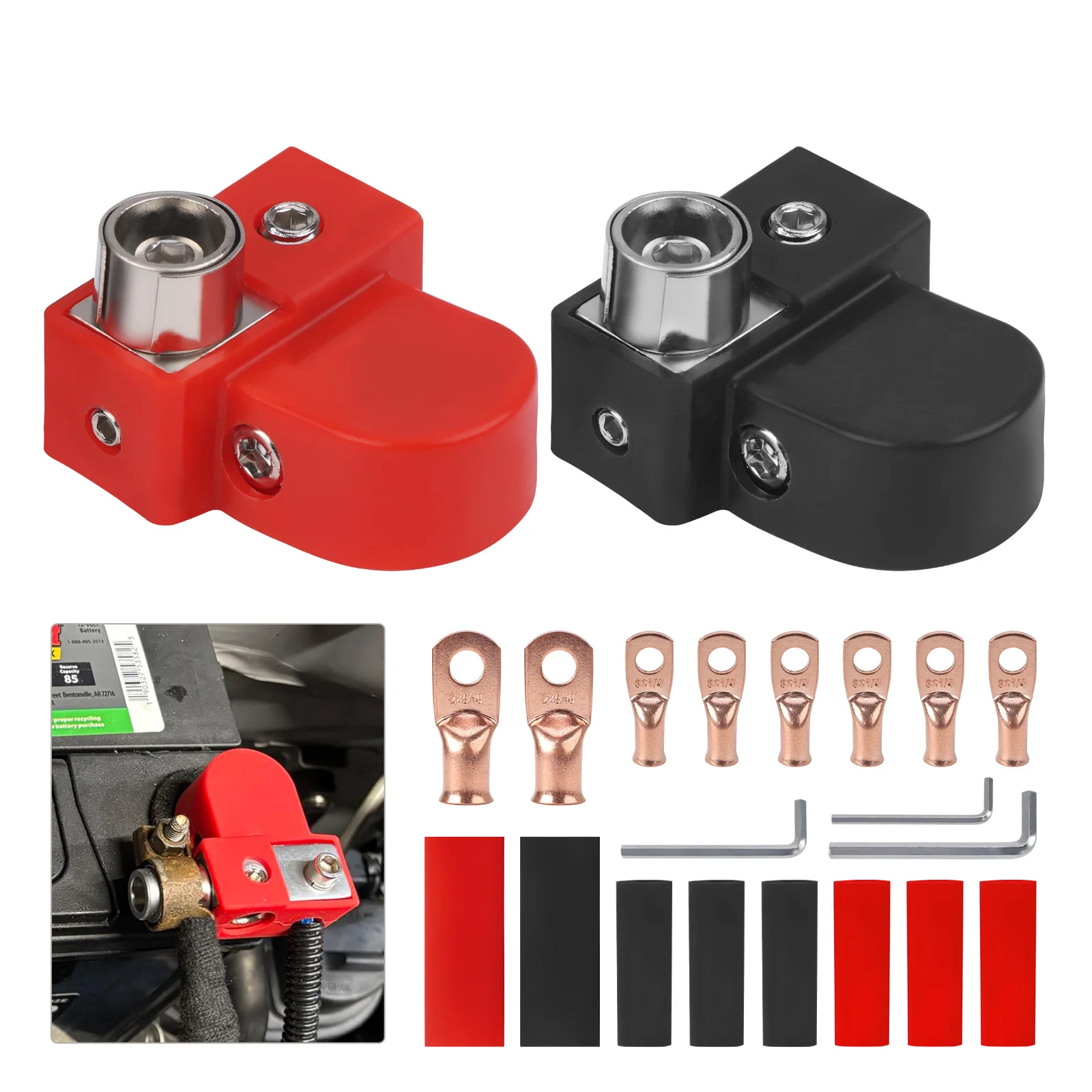 Brass Battery Terminals 1X0/2/4 Gauge & 1X4/8 Gauge Outputs For Car Truck Marine Boat Top Mount Side Mount Power Ring Provision
Brass Battery Terminals 1X0/2/4 Gauge & 1X4/8 Gauge Outputs For Car Truck Marine Boat Top Mount Side Mount Power Ring Provision