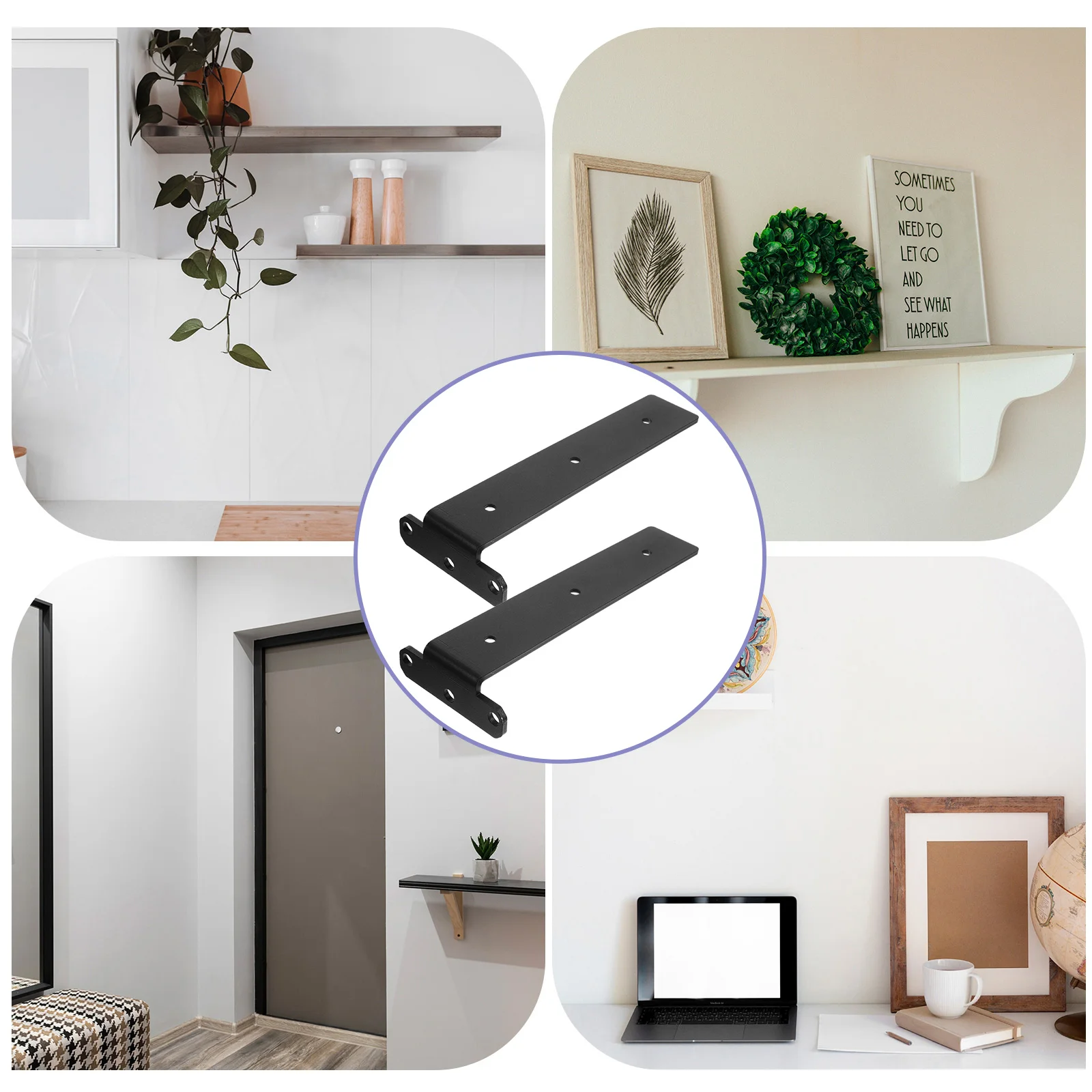 2Pcs Wall Shelf Brackets Heavy Duty Steel Floating Triangle Black Matte Strong Bearing Capacity Easy Install Shop Kitchen
2Pcs Wall Shelf Brackets Heavy Duty Steel Floating Triangle Black Matte Strong Bearing Capacity Easy Install Shop Kitchen