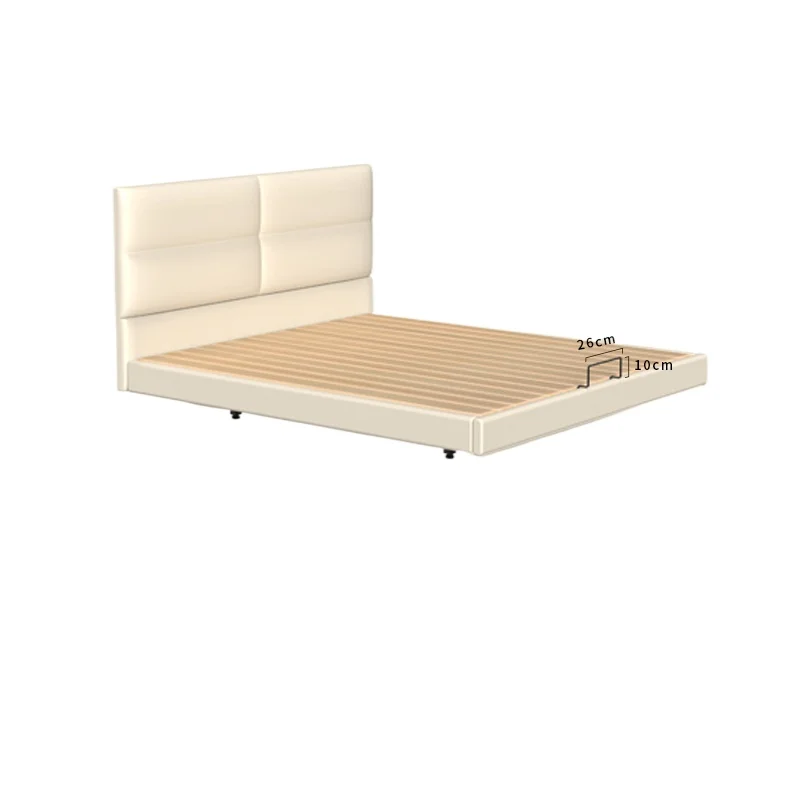 Italian minimalist, modern all-solid wood suspension bed is simple, light luxury cream style, master bedroom large leather bed
Italian minimalist, modern all-solid wood suspension bed is simple, light luxury cream style, master bedroom large leather bed