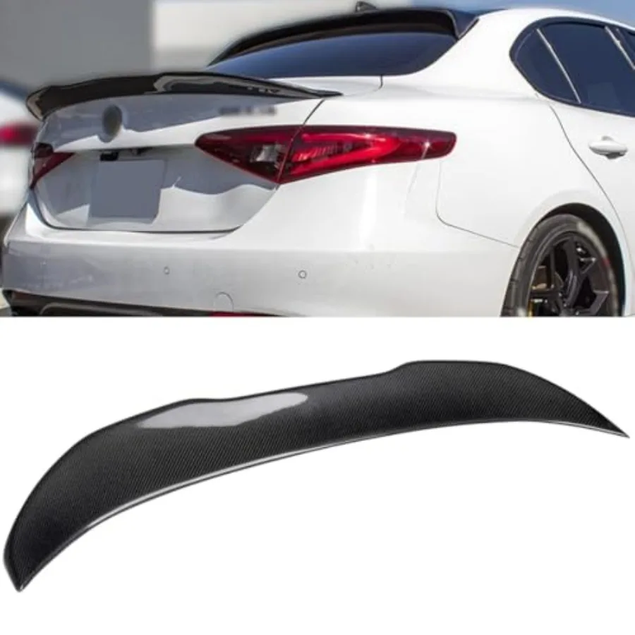 Real Carbon Fiber Rear Spoiler Compatible with 2017-2024 Alfa Romeo Giulia PSM Style Duckbill Fits Base Ti Sport Quadrifoglio S
Real Carbon Fiber Rear Spoiler Compatible with 2017-2024 Alfa Romeo Giulia PSM Style Duckbill Fits Base Ti Sport Quadrifoglio S