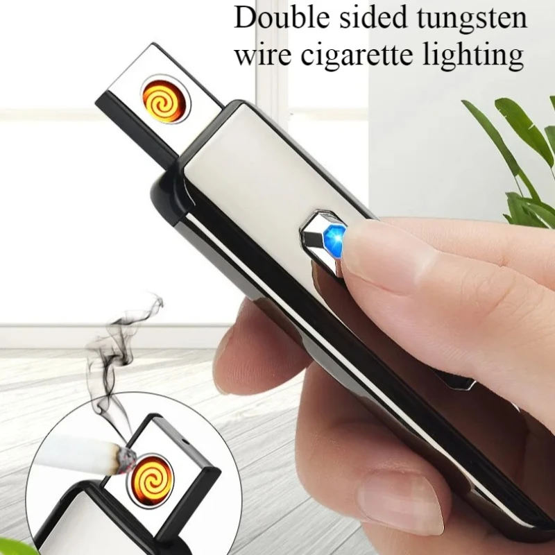 2026 Новая модная портативная мини-зажигалка для зарядки, металлическая ветрозащитная зажигалка из вольфрамовой проволоки, аксессуары для сигарет, мужской подарок
2026 Новая модная портативная мини-зажигалка для зарядки, металлическая ветрозащитная зажигалка из вольфрамовой проволоки, аксессуары для сигарет, мужской подарок
