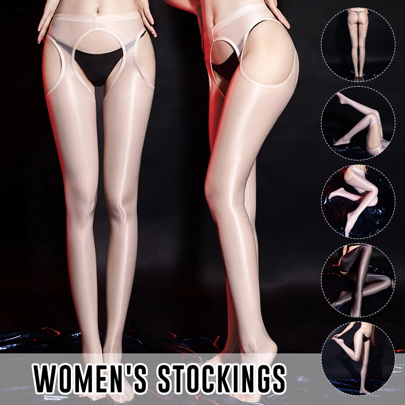 Women Sheer Pantyhose Elastic Oil Glossy Silk Pantyhose Hollow Out Open Crotch Tights Thigh High Ultrathin Stockings
Women Sheer Pantyhose Elastic Oil Glossy Silk Pantyhose Hollow Out Open Crotch Tights Thigh High Ultrathin Stockings