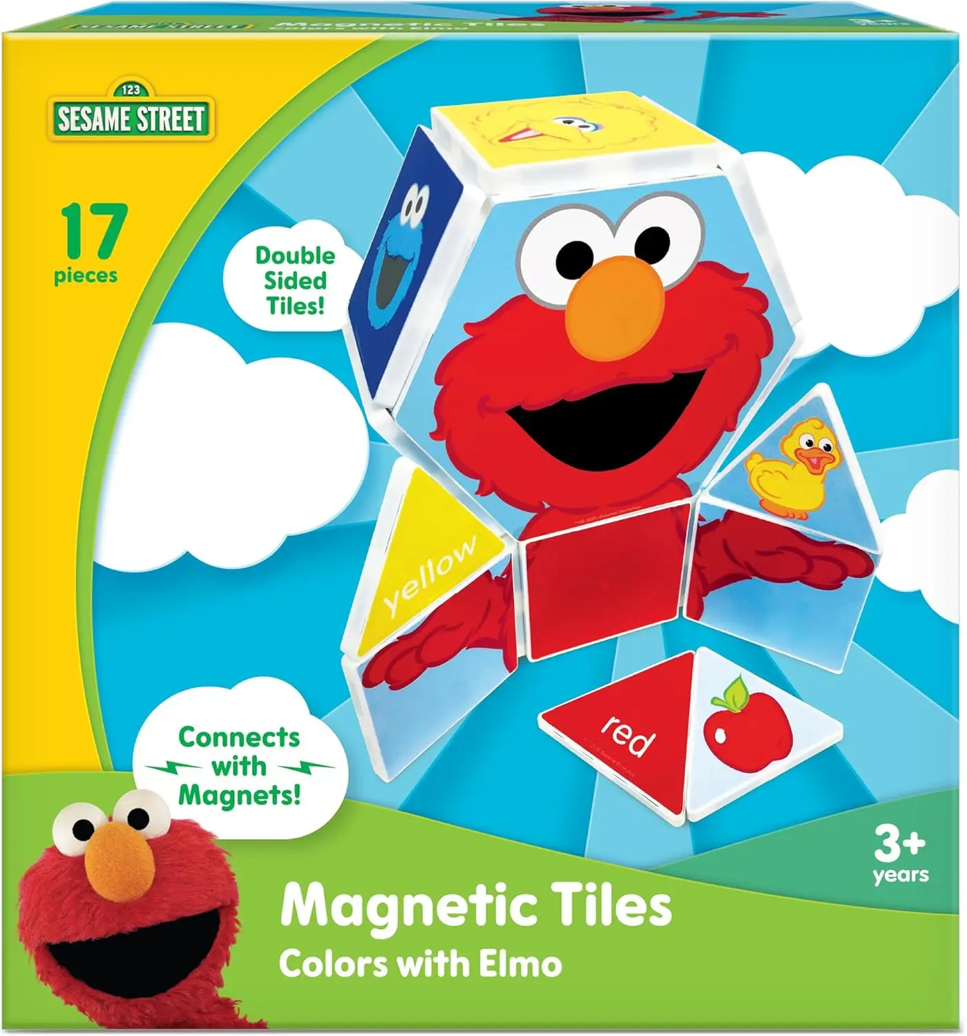 Magnetic Building Tiles for Kids, 17-Piece Sesame Street Set, Educational Toys for Ages 3+
Magnetic Building Tiles for Kids, 17-Piece Sesame Street Set, Educational Toys for Ages 3+