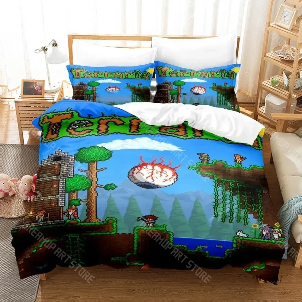 Комплект постельного белья Terraria с 3D принтом для мальчиков и девочек Twin Queen King Size, пододеяльник, наволочка, кровать для мальчиков и взрослых, домашний текстиль, текстиль
Комплект постельного белья Terraria с 3D принтом для мальчиков и девочек Twin Queen King Size, пододеяльник, наволочка, кровать для мальчиков и взрослых, домашний текстиль, текстиль