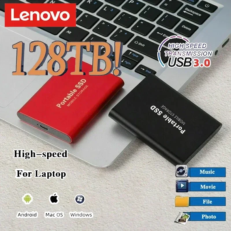 Внешний жесткий диск Lenovo, высокоскоростной, USB 3.1, портативный SSD, 128 ТБ, для ПК/ноутбука/Mac/телефона, твердотельный накопитель
Внешний жесткий диск Lenovo, высокоскоростной, USB 3.1, портативный SSD, 128 ТБ, для ПК/ноутбука/Mac/телефона, твердотельный накопитель
