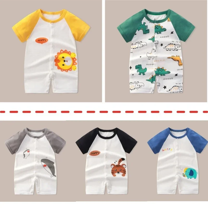Newborn Clothes Cute Cartoon Dinosaur Tiger Shark Lion Print Strap Comfortable Summer Boys Girl 0-18 Short Sleeved Baby Jumpsuit
Newborn Clothes Cute Cartoon Dinosaur Tiger Shark Lion Print Strap Comfortable Summer Boys Girl 0-18 Short Sleeved Baby Jumpsuit
