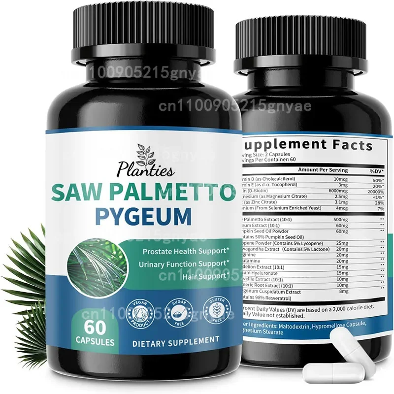 Premium Saw Palmetto Capsules - Promotes Prostate Health, Relieves Hair Loss, Urinary Tract Support
Premium Saw Palmetto Capsules - Promotes Prostate Health, Relieves Hair Loss, Urinary Tract Support