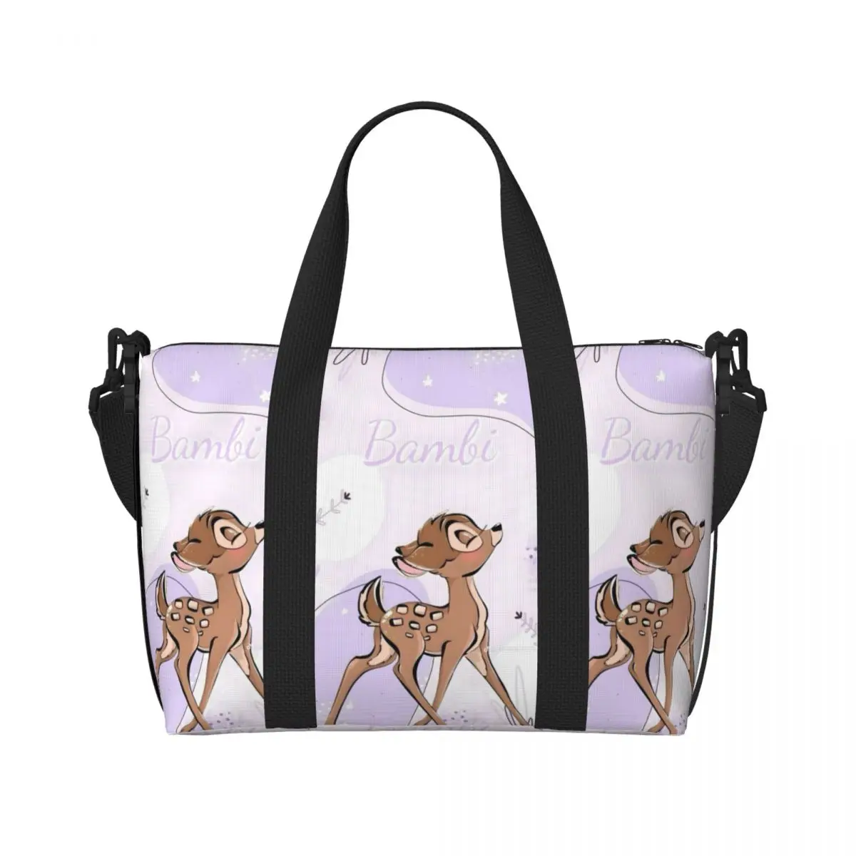 Custom Cartoon Bambi Anime Beach Tote Bag Women Large Compartment Gym Beach Travel Bags
Custom Cartoon Bambi Anime Beach Tote Bag Women Large Compartment Gym Beach Travel Bags