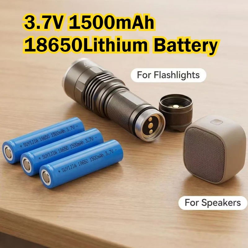 New 18650 Rechargeable Battery 3.7V 1500mAh Lithium-ion Battery Powerful Flashlight Headlight for Medical Equipment LED Light
New 18650 Rechargeable Battery 3.7V 1500mAh Lithium-ion Battery Powerful Flashlight Headlight for Medical Equipment LED Light