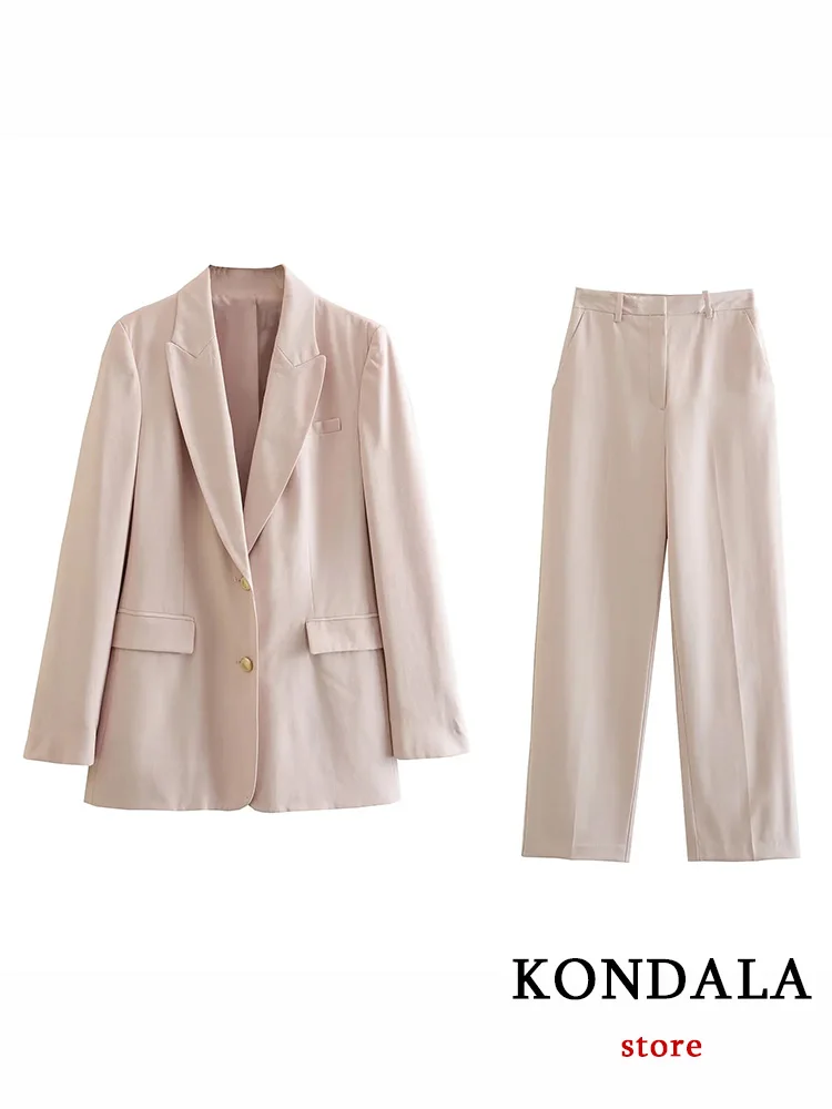 KONDALA Office Lady Chic Suit Solid Single Breasted V Neck Pockets Blazer Straight Zipper Pants New Fashion 2023 Spring Sets
KONDALA Office Lady Chic Suit Solid Single Breasted V Neck Pockets Blazer Straight Zipper Pants New Fashion 2023 Spring Sets