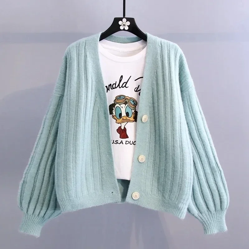 New Stripe Sweater Knitted Cardigan For Women Korean Clothes Lazy Loose Student Top Fashion Solid Color Oversized Sweater LJ122
New Stripe Sweater Knitted Cardigan For Women Korean Clothes Lazy Loose Student Top Fashion Solid Color Oversized Sweater LJ122