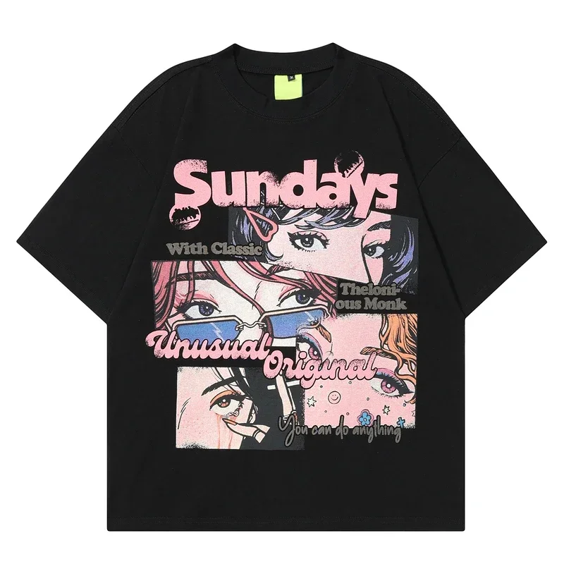 Fashion Aesthetic Men Women Oversized Loose Short Sleeve Tees Cartoon Print T-shirt y2k Harajuku Summer Casual Streetwear Tops
Fashion Aesthetic Men Women Oversized Loose Short Sleeve Tees Cartoon Print T-shirt y2k Harajuku Summer Casual Streetwear Tops