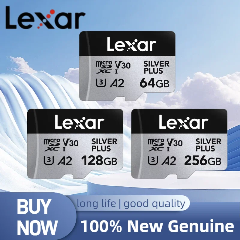 Lexar Professional Silver PLUS U3 A2 V3 4K microSDXC UHS-I Memory Card 64GB 128GB 256GB TF Card Storage Card for Tablet drone
Lexar Professional Silver PLUS U3 A2 V3 4K microSDXC UHS-I Memory Card 64GB 128GB 256GB TF Card Storage Card for Tablet drone