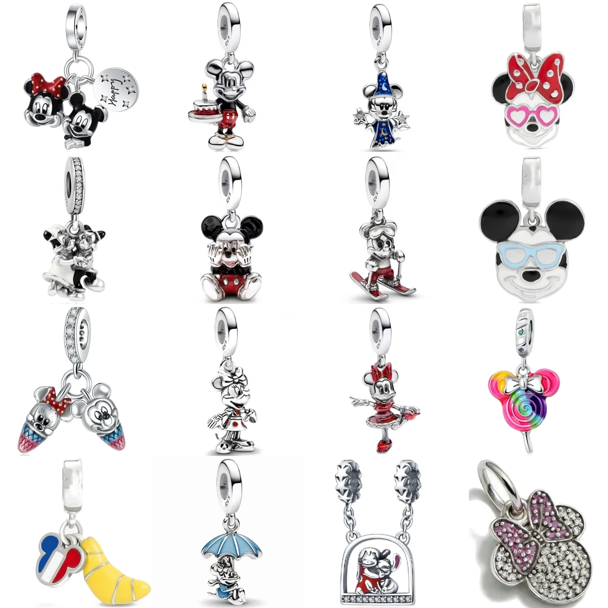 925 Sterling Silver Cute Cartoon Mouse Lollipop Cake Charm Beads for Bracelet, DIY Fashion Jewelry Gift for Women
925 Sterling Silver Cute Cartoon Mouse Lollipop Cake Charm Beads for Bracelet, DIY Fashion Jewelry Gift for Women