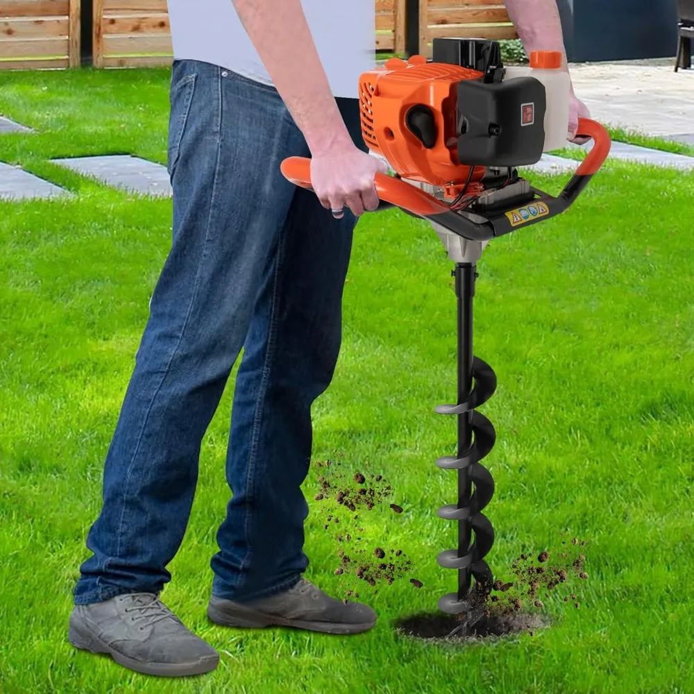 52CC Auger Post Hole Digger,Earth Auger Hole Digger Petrol Post Hole Digger with 3 Digging Auger Bits 4"&6"&8"and Extension Rods
52CC Auger Post Hole Digger,Earth Auger Hole Digger Petrol Post Hole Digger with 3 Digging Auger Bits 4"&6"&8"and Extension Rods