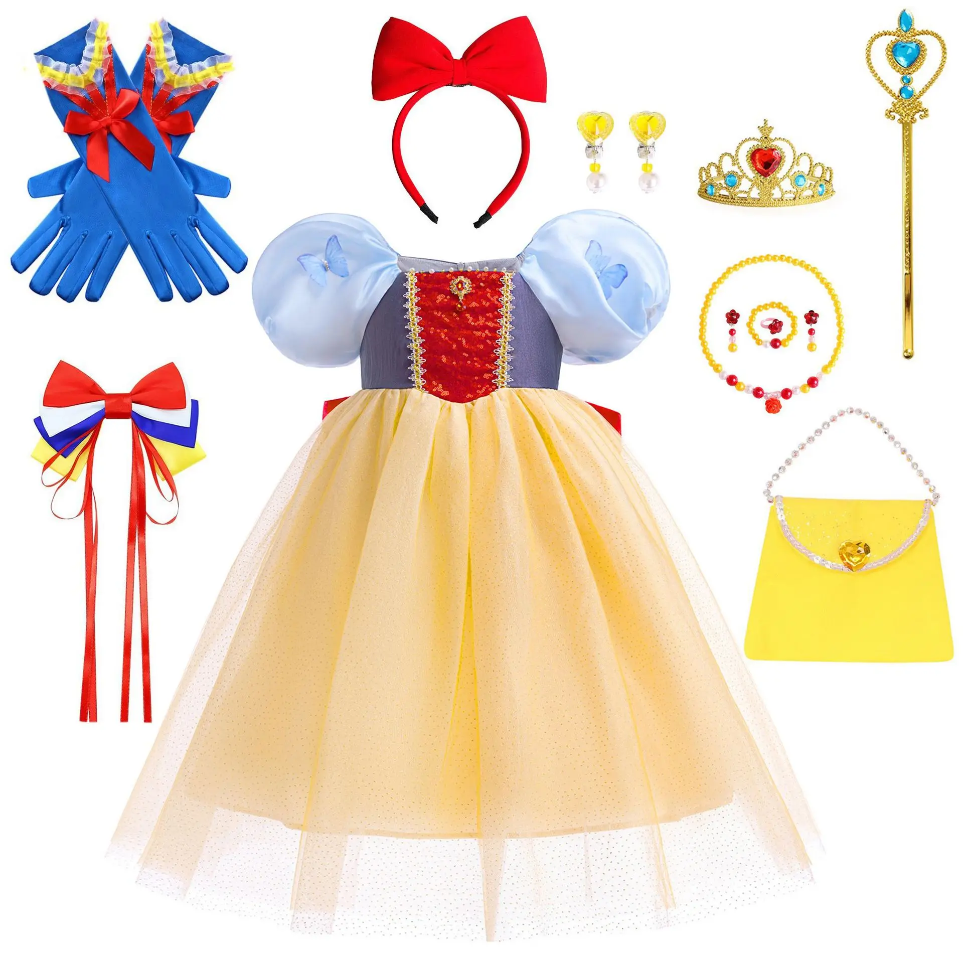 Shiny Toddler Little Girls Movie Snow White Princess Cosplay Halloween Fancy Easter Dress Birthday Party Dress
Shiny Toddler Little Girls Movie Snow White Princess Cosplay Halloween Fancy Easter Dress Birthday Party Dress