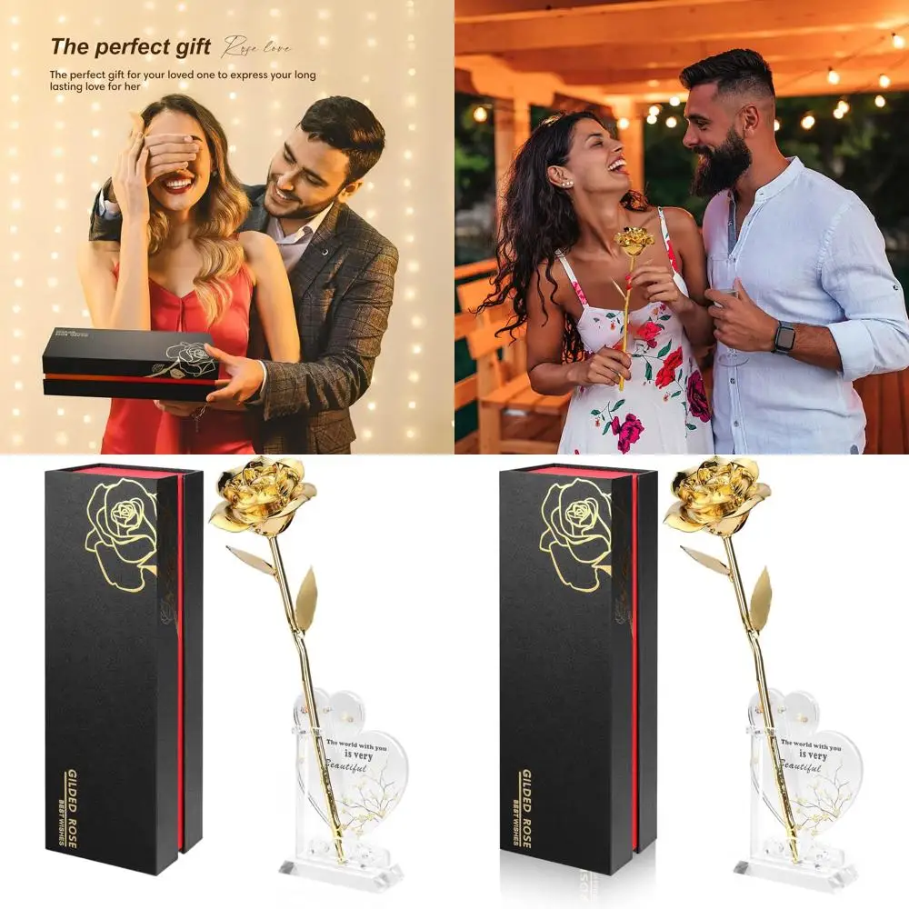 24K Gold-Plated Unique Real Rose, Romantic Gift for Women on Birthdays, Anniversaries, Valentine's Day, Mother's Day
24K Gold-Plated Unique Real Rose, Romantic Gift for Women on Birthdays, Anniversaries, Valentine's Day, Mother's Day