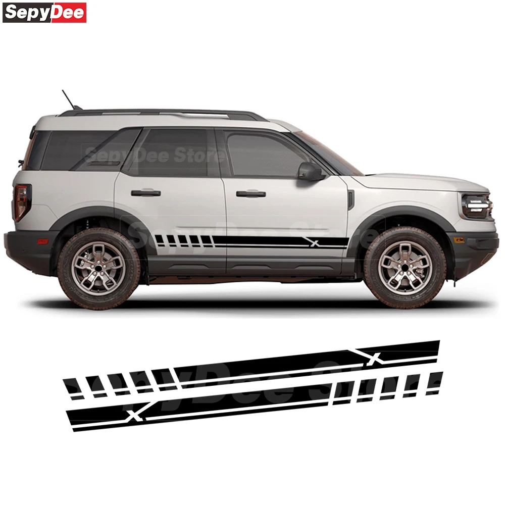 2Pcs Car Door Side Stripes Skirt Stickers for Ford Bronco Sport 2021- Body Decor Racing Sport Wrap Vinyl Film Decal
2Pcs Car Door Side Stripes Skirt Stickers for Ford Bronco Sport 2021- Body Decor Racing Sport Wrap Vinyl Film Decal
