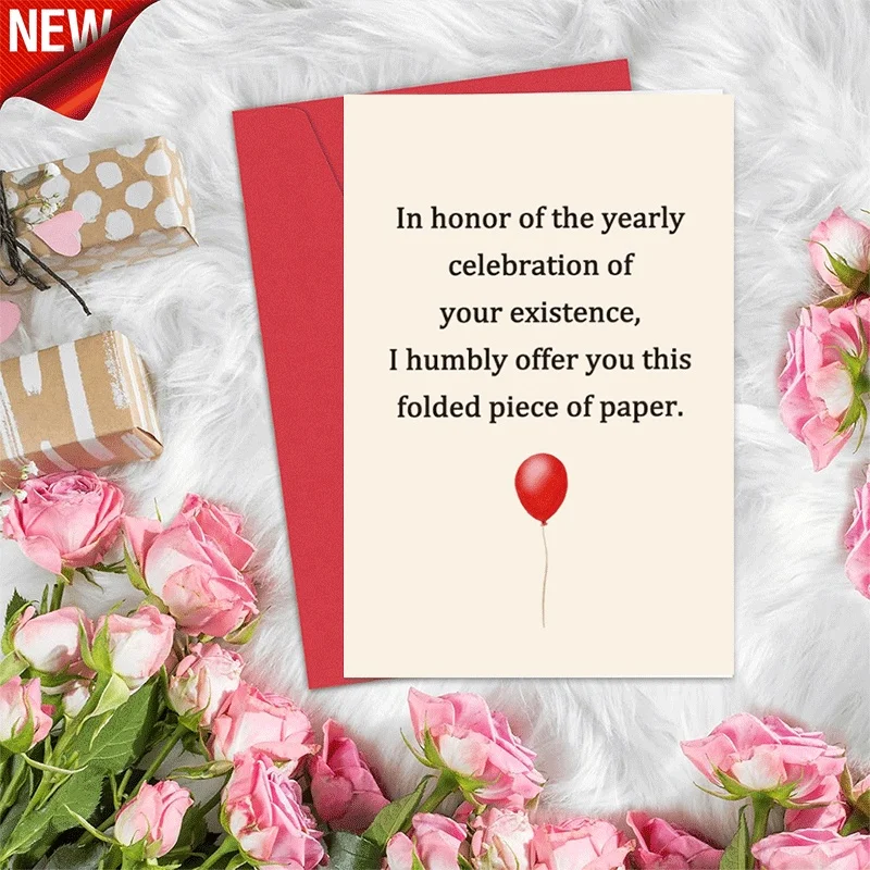 Funny Birthday Greeting Card, Humorous Folded Paper Birthday Card with Balloon Design for Birthday Celebration G
Funny Birthday Greeting Card, Humorous Folded Paper Birthday Card with Balloon Design for Birthday Celebration G