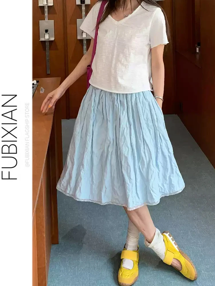 Blue Free Form Pleated A-Line Skirt Slimming Beach Atmosphere Ironless Island Holiday Style Low Waist Umbrella Skirt
Blue Free Form Pleated A-Line Skirt Slimming Beach Atmosphere Ironless Island Holiday Style Low Waist Umbrella Skirt