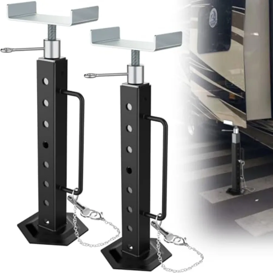 RV travel slide out support jacks, heavy-duty steel, black, adjustable 15 to 35, 5000 lbs capacity, universal fit for 5th wheel
RV travel slide out support jacks, heavy-duty steel, black, adjustable 15 to 35, 5000 lbs capacity, universal fit for 5th wheel