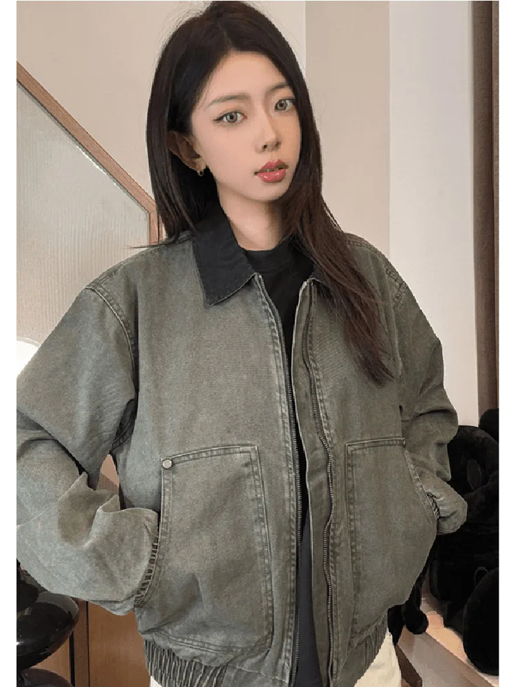 Ретро американский военный экипированный воротник контрастного цвета, рабочая одежда, мужская куртка на весну и осень, выцветшая куртка на молнии
Ретро американский военный экипированный воротник контрастного цвета, рабочая одежда, мужская куртка на весну и осень, выцветшая куртка на молнии