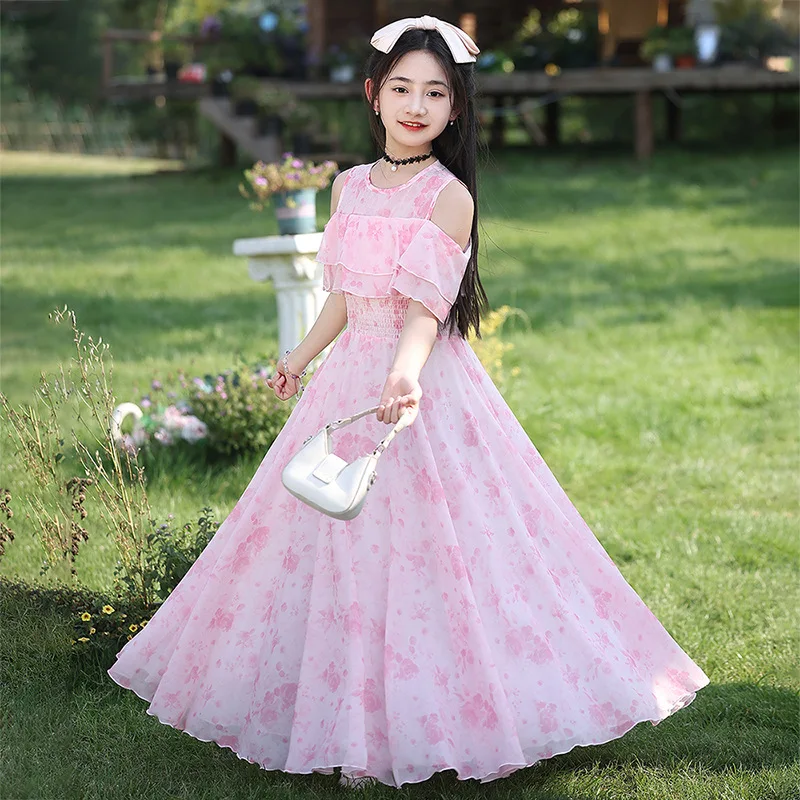 Children Girls Dress UNITIM Summer 4-14Yrs Kids Girls Princess Dress Junior Girls Floral Print Short Sleeve Dress Chiffon Dress
Children Girls Dress UNITIM Summer 4-14Yrs Kids Girls Princess Dress Junior Girls Floral Print Short Sleeve Dress Chiffon Dress