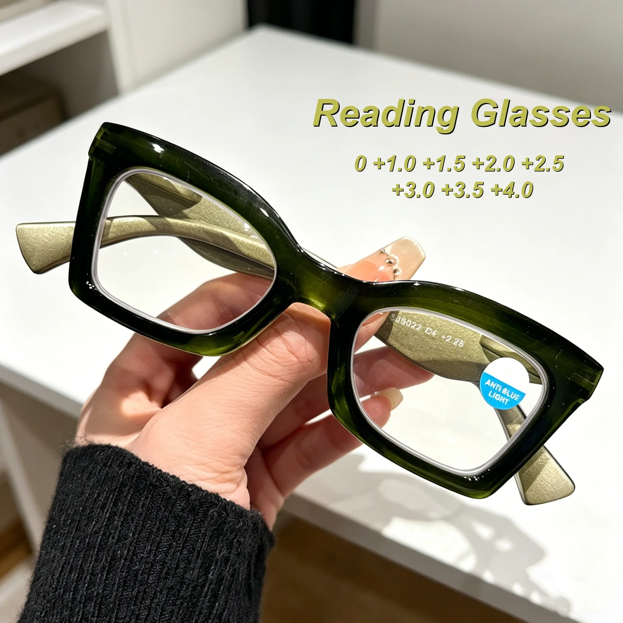 2026 New Fashionable Personalized HD Women's Reading Glasses Retro Neutral High Quality Spring Leg Anti Blue Light Glasses
2026 New Fashionable Personalized HD Women's Reading Glasses Retro Neutral High Quality Spring Leg Anti Blue Light Glasses