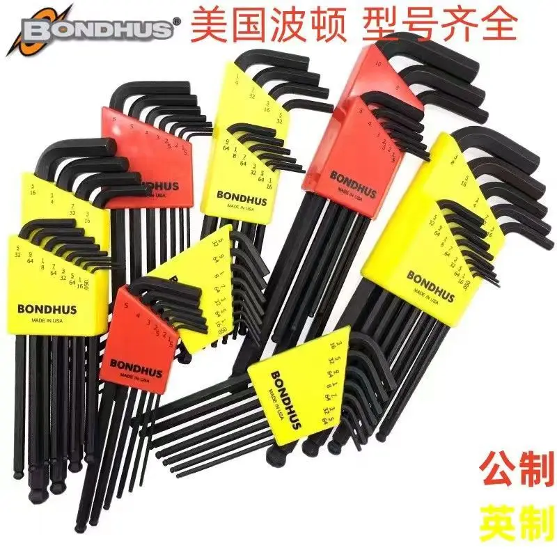 BONDHUS USA Extra Long Ball End Hex Key Wrench Screwdriver Set 10946 10992 10999 Professional Cable Tool Kit
BONDHUS USA Extra Long Ball End Hex Key Wrench Screwdriver Set 10946 10992 10999 Professional Cable Tool Kit