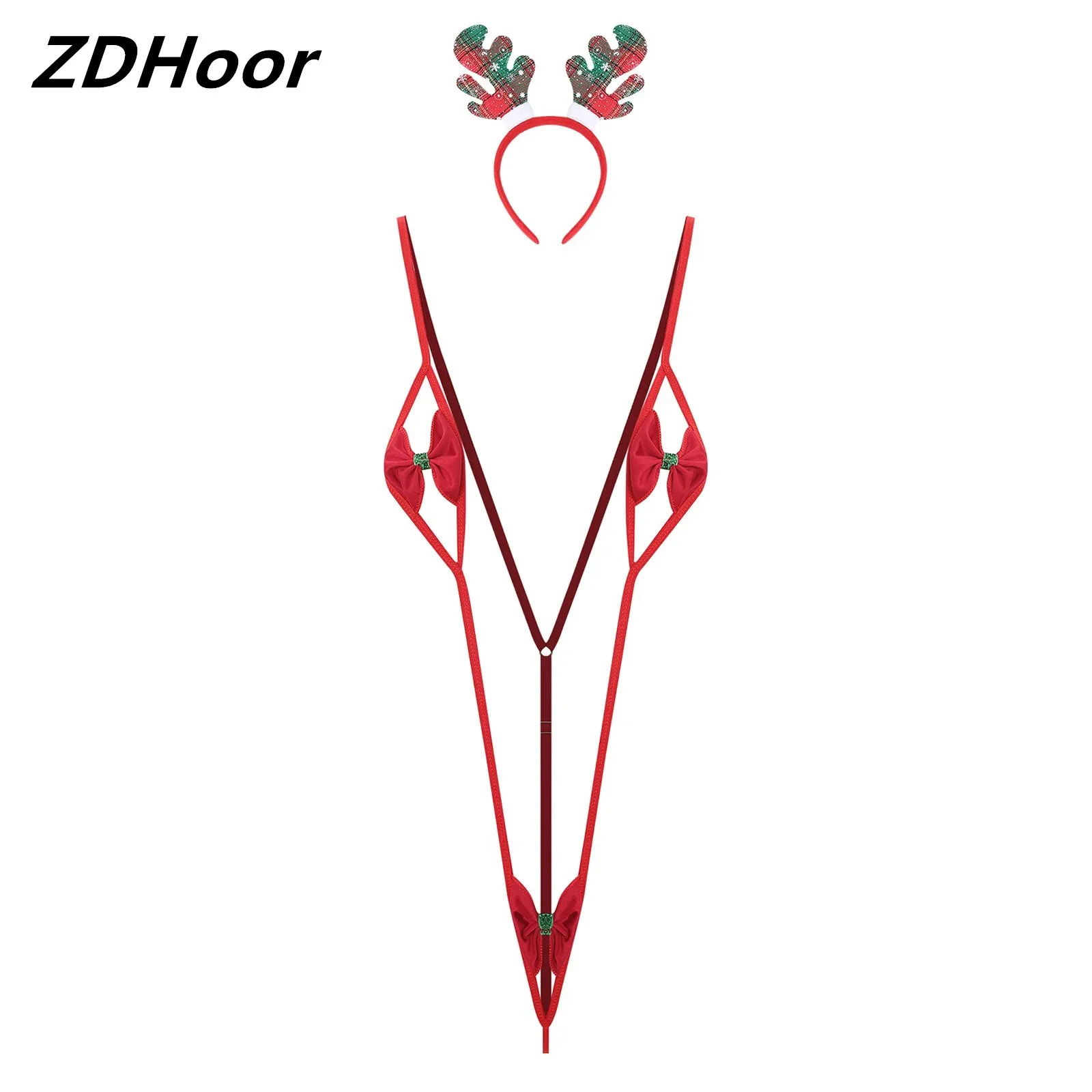 Women Velvet Christmas Bodysuit Sleeveless Bow Knot Pompoms Role Play Costume with Headwear Fun Underwear
Women Velvet Christmas Bodysuit Sleeveless Bow Knot Pompoms Role Play Costume with Headwear Fun Underwear