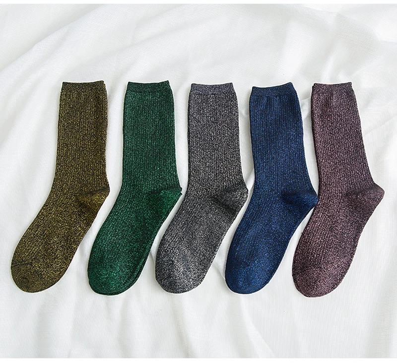 Trendy Shiny Socks Colorful Metallic Glitter Mid Calf Women Socks Auutmn Winter Warm Dress Boots Socks
Trendy Shiny Socks Colorful Metallic Glitter Mid Calf Women Socks Auutmn Winter Warm Dress Boots Socks
