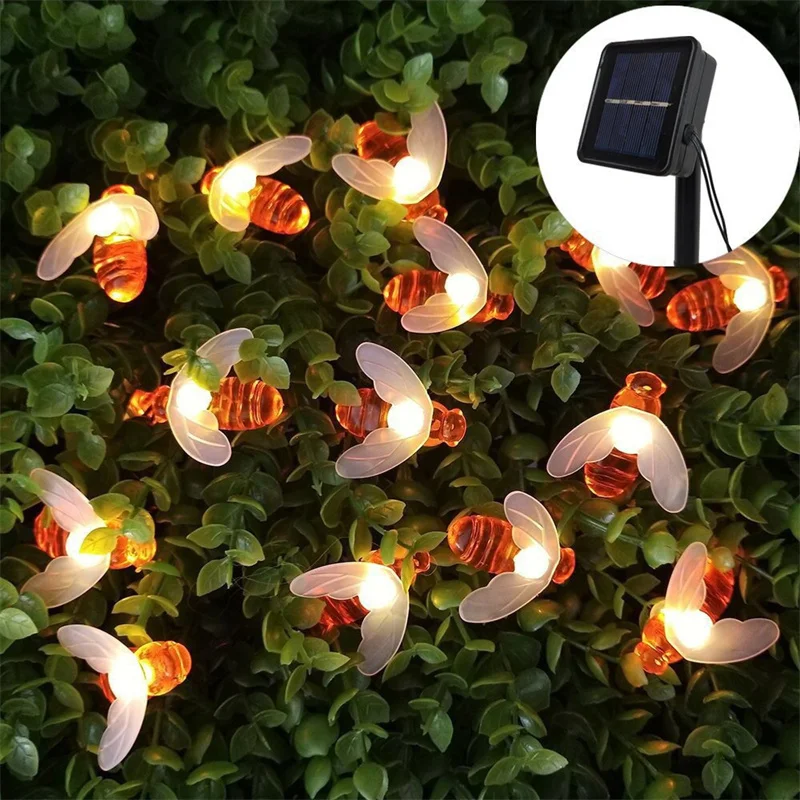Solar Bee LED String Lights 8 Modes Outdoor Lighting Honeybee Light Up Garden Fence Balcony Flower Pot Tree Wedding Party Street
Solar Bee LED String Lights 8 Modes Outdoor Lighting Honeybee Light Up Garden Fence Balcony Flower Pot Tree Wedding Party Street
