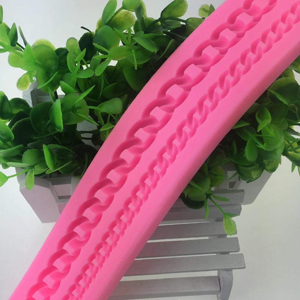 Cake Decorating Tools Chain Shape Silicone Molds Non Stick DIY Baking Fondant Mold Pink Color Easy Clean High Temp Resistant
Cake Decorating Tools Chain Shape Silicone Molds Non Stick DIY Baking Fondant Mold Pink Color Easy Clean High Temp Resistant