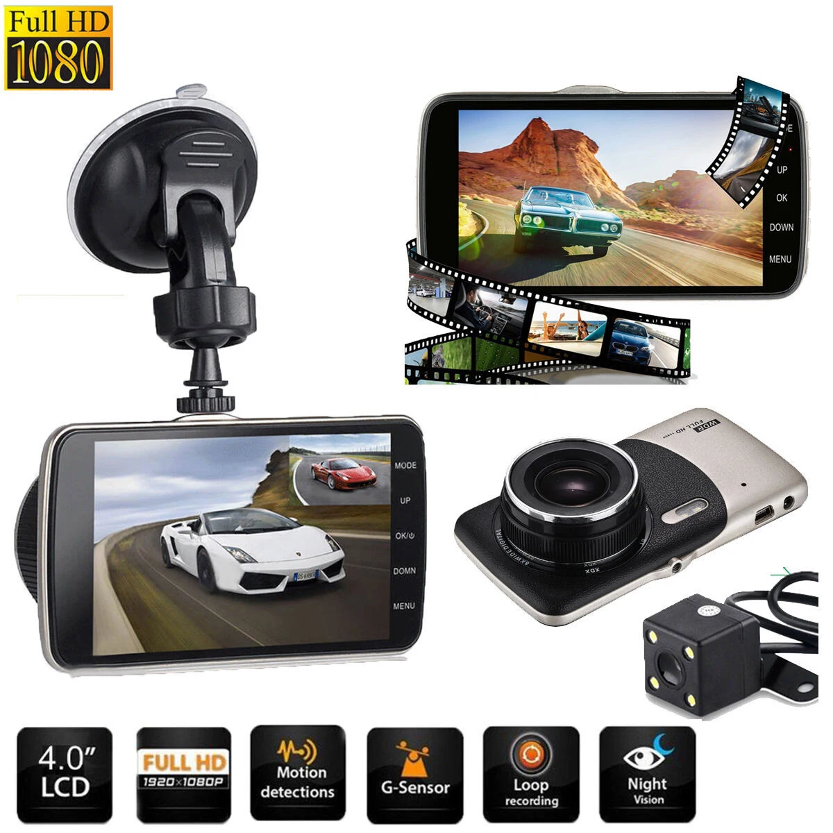 Car DVR Full HD 1080P Dash Cam Rear View Video Recorder Night Vision Black Box Dashcam Auto Car Camera Car Accessories G-sensor
Car DVR Full HD 1080P Dash Cam Rear View Video Recorder Night Vision Black Box Dashcam Auto Car Camera Car Accessories G-sensor