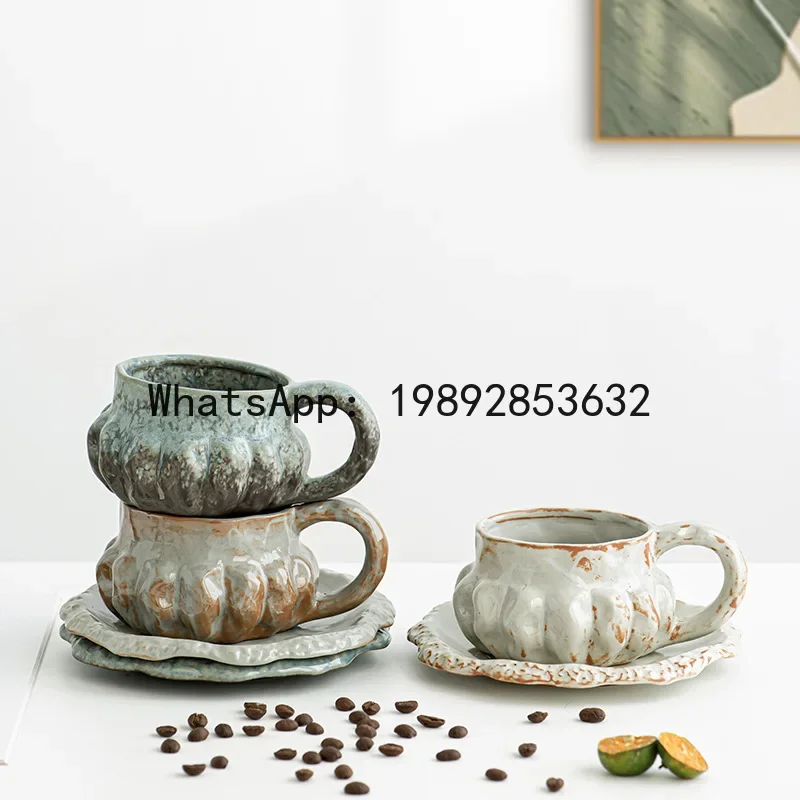 A5.14 Rustic stoneware coffee cup and saucer set - perfect for pour-over coffee and afternoon tea - vintage style
A5.14 Rustic stoneware coffee cup and saucer set - perfect for pour-over coffee and afternoon tea - vintage style