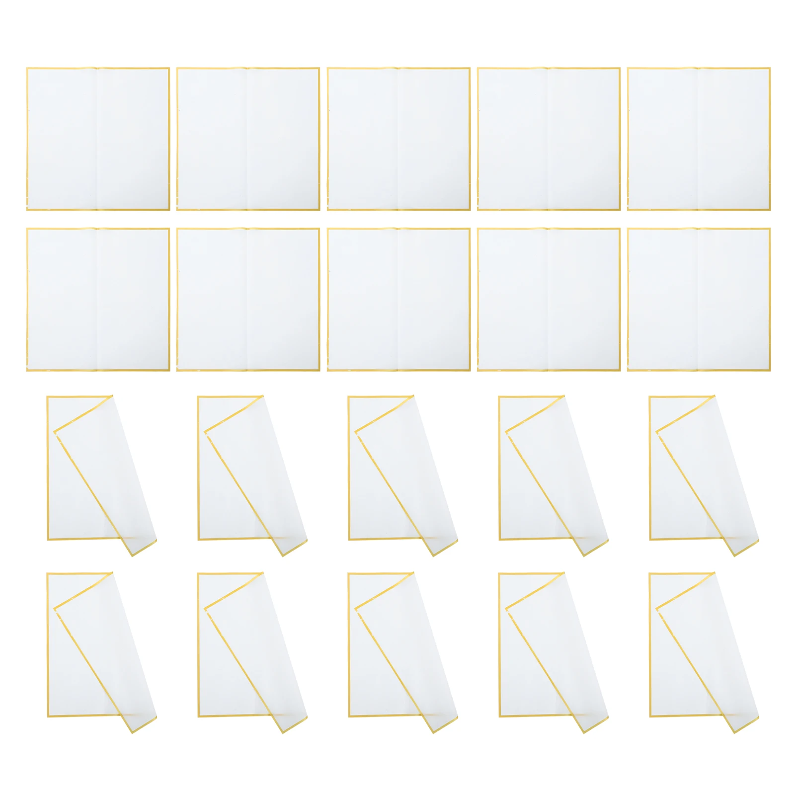20 Pcs Golden Border Wrapping Paper Floral for Bouquets Diy Craft Flower Material Supplies Arrangement Plastic Accessories
20 Pcs Golden Border Wrapping Paper Floral for Bouquets Diy Craft Flower Material Supplies Arrangement Plastic Accessories