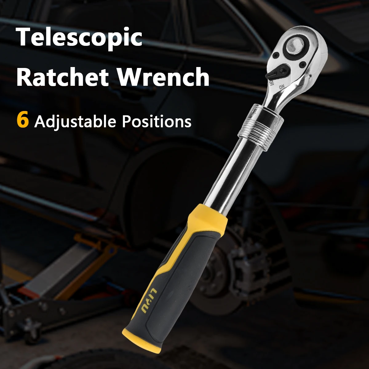 72-Tooth 1/2" Cr-Mo Steel Extendable Ratchet Wrench, Automatic Quick Release Spanner Multifunctional Hand Tool for Car Repair
72-Tooth 1/2" Cr-Mo Steel Extendable Ratchet Wrench, Automatic Quick Release Spanner Multifunctional Hand Tool for Car Repair