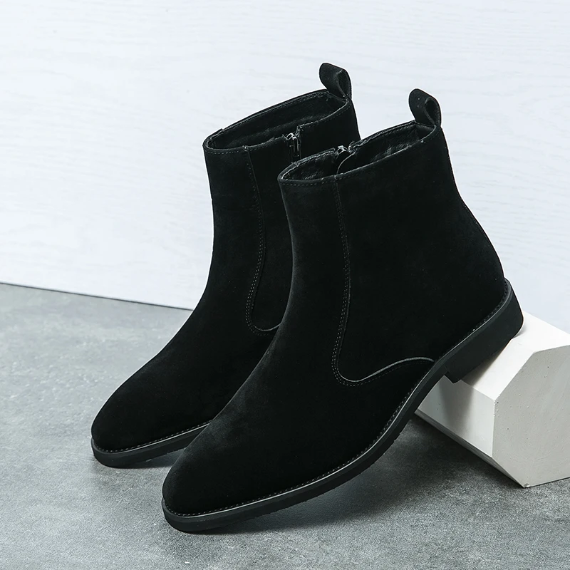 Men Retro Chelsea Boots Black Brown Suede Leather British High Top Denim European American Zipper Leather Boots Sizes 38-46
Men Retro Chelsea Boots Black Brown Suede Leather British High Top Denim European American Zipper Leather Boots Sizes 38-46