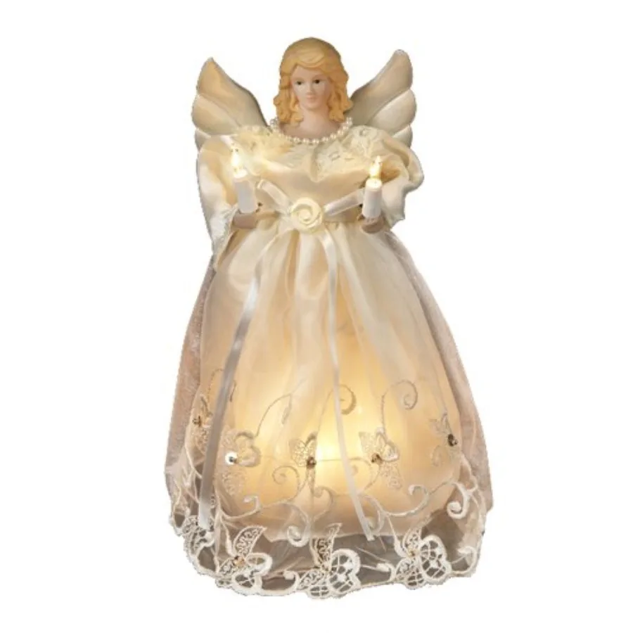 Kurt Adler 10-Inch UL 10-Light Gold/Ivory Angel Treetop
Kurt Adler 10-Inch UL 10-Light Gold/Ivory Angel Treetop