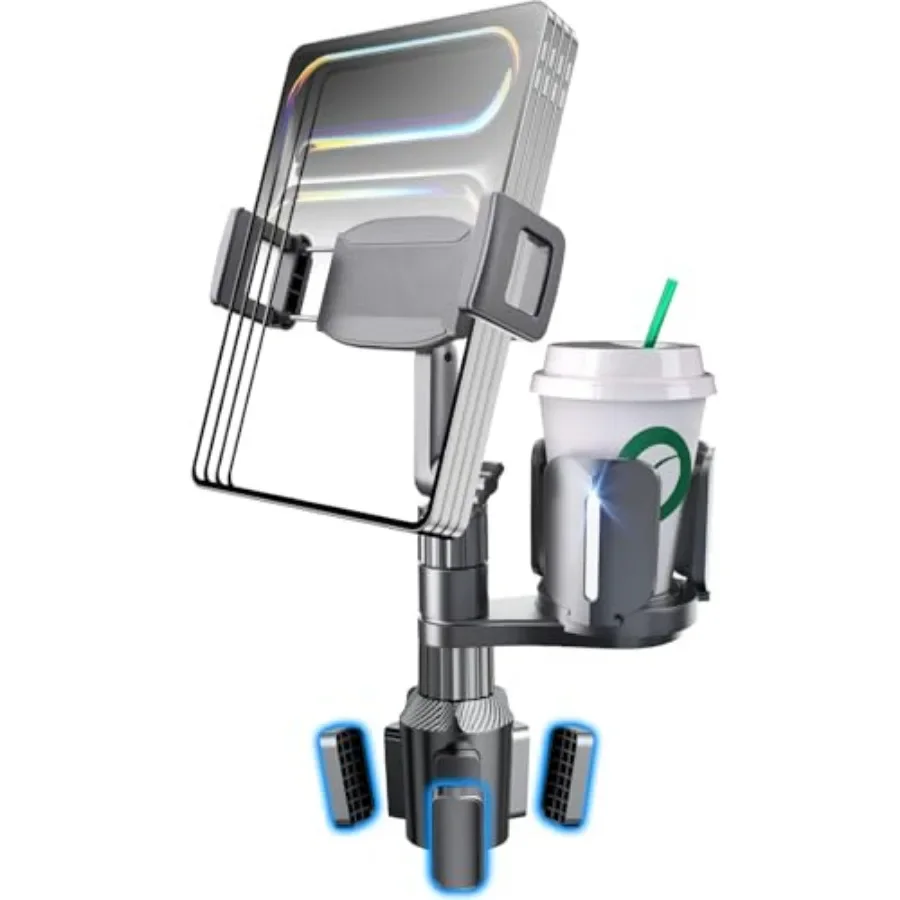 Tablet Holder for Car Cup Holder Mount, 4" Height Adjustable iPad Holder for Truck, Cupholder Tablet Stand with Extra Drink Hol
Tablet Holder for Car Cup Holder Mount, 4" Height Adjustable iPad Holder for Truck, Cupholder Tablet Stand with Extra Drink Hol