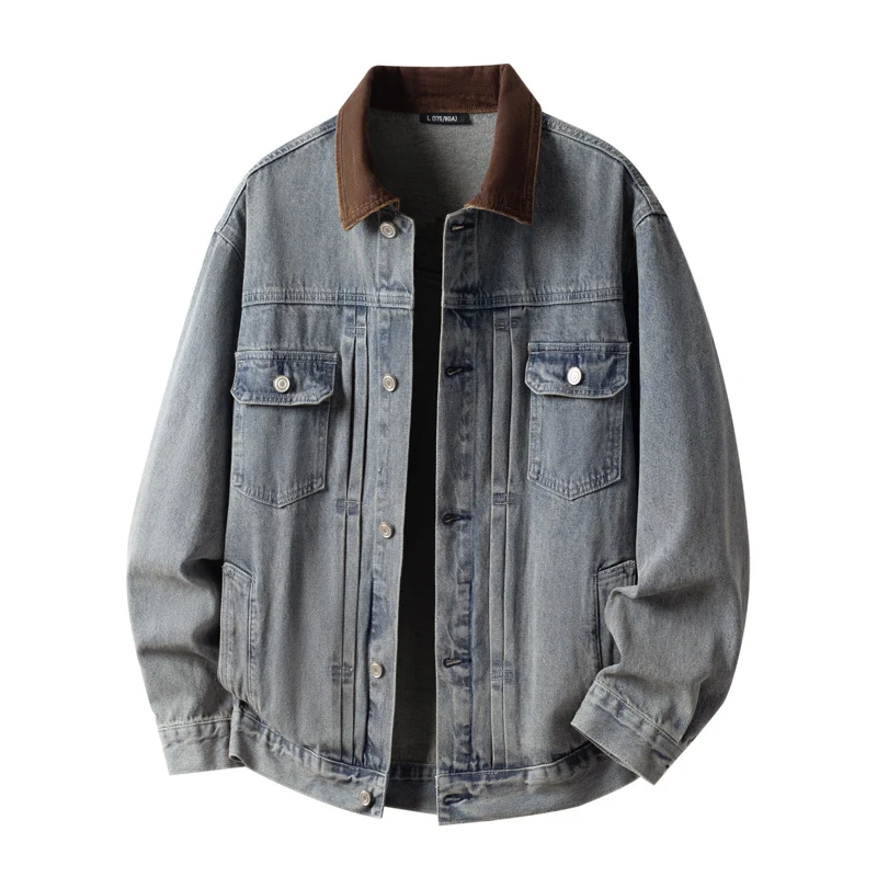 New product Spring/Summer 2026 new style American retro denim jacket men's loose trendy lapel workwear coat motorcycle jacket
New product Spring/Summer 2026 new style American retro denim jacket men's loose trendy lapel workwear coat motorcycle jacket