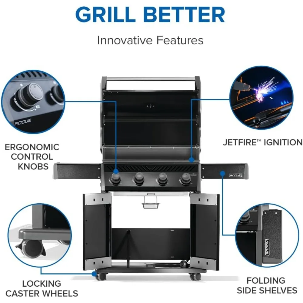 4-Burner Propane Gas BBQ Grill Outdoor Cooking with Durable Black Design
4-Burner Propane Gas BBQ Grill Outdoor Cooking with Durable Black Design