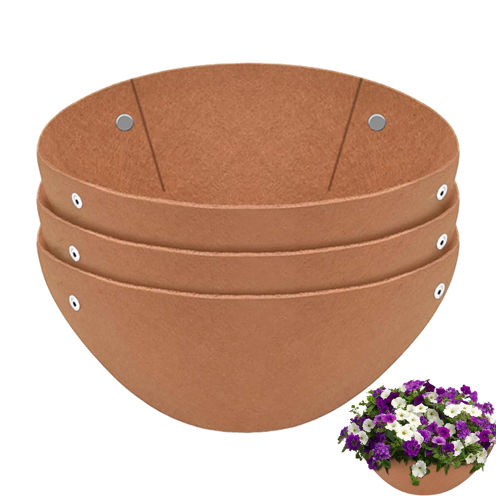 3pcs Round Felt Hanging Basket Liner Flowerpot Pad for Petunias Strawberries Planting Home Balcony Decoration Garden Supplies
3pcs Round Felt Hanging Basket Liner Flowerpot Pad for Petunias Strawberries Planting Home Balcony Decoration Garden Supplies
