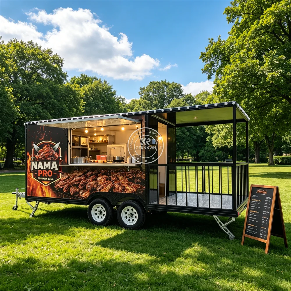 Customized Catering Truck Hot Dog Taco Sandwich BBQ Kitchen Commercial Mobile Food Trailer Fully Equipped
Customized Catering Truck Hot Dog Taco Sandwich BBQ Kitchen Commercial Mobile Food Trailer Fully Equipped