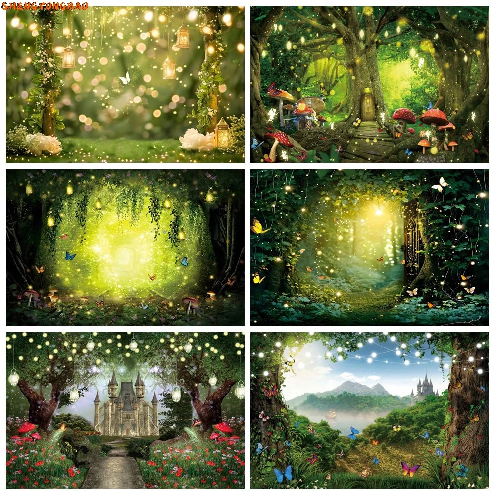 Glitter Dreamy Forest Backdrop Magic Wonderland Green Trees Butterfly Girls Birthday Party Wedding Photography Background Decor
Glitter Dreamy Forest Backdrop Magic Wonderland Green Trees Butterfly Girls Birthday Party Wedding Photography Background Decor